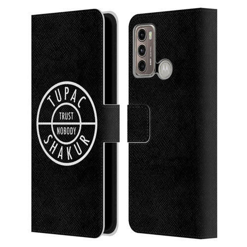 Tupac Shakur Logos Trust Nobody Leather Book Wallet Case Cover For Motorola Moto G60 / Moto G40 Fusion