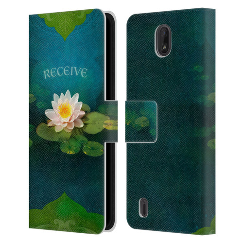 Duirwaigh God Receive Lotus Leather Book Wallet Case Cover For Nokia C01 Plus/C1 2nd Edition