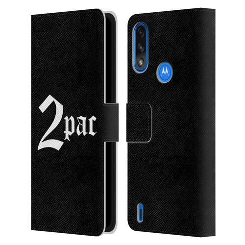 Tupac Shakur Logos Old English Leather Book Wallet Case Cover For Motorola Moto E7 Power / Moto E7i Power