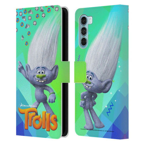 Trolls Snack Pack Guy Diamond Leather Book Wallet Case Cover For Motorola Edge S30 / Moto G200 5G