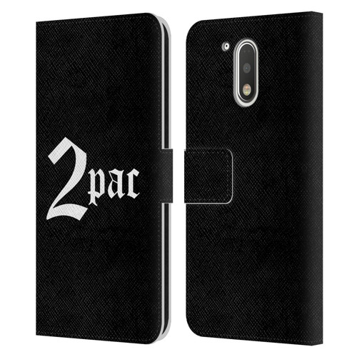 Tupac Shakur Logos Old English Leather Book Wallet Case Cover For Motorola Moto G41