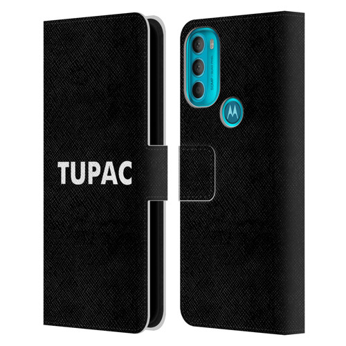 Tupac Shakur Logos Sans Serif Leather Book Wallet Case Cover For Motorola Moto G71 5G