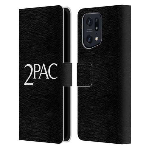 Tupac Shakur Logos Serif Leather Book Wallet Case Cover For OPPO Find X5 Pro