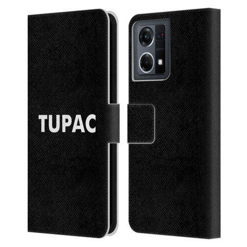 Tupac Shakur Logos Sans Serif Leather Book Wallet Case Cover For OPPO Reno8 4G