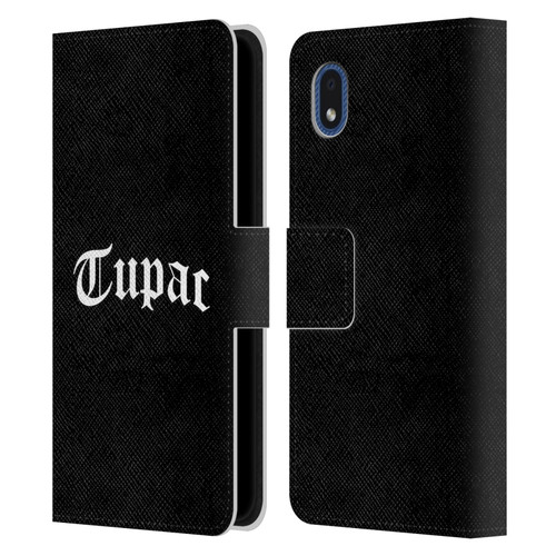 Tupac Shakur Logos Old English 2 Leather Book Wallet Case Cover For Samsung Galaxy A01 Core (2020)