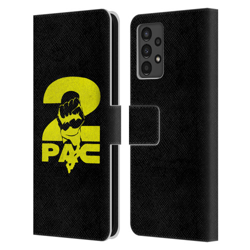 Tupac Shakur Logos Yellow Fist Leather Book Wallet Case Cover For Samsung Galaxy A13 (2022)