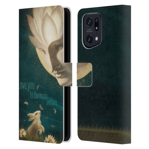 Duirwaigh God Moon Leather Book Wallet Case Cover For OPPO Find X5 Pro