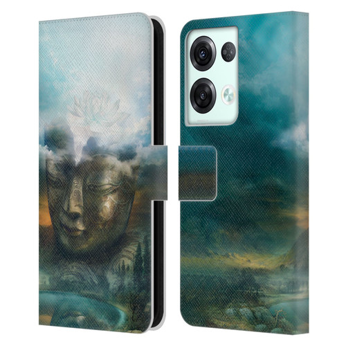 Duirwaigh God Buddha Leather Book Wallet Case Cover For OPPO Reno8 Pro