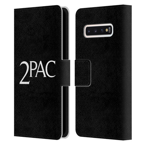 Tupac Shakur Logos Serif Leather Book Wallet Case Cover For Samsung Galaxy S10