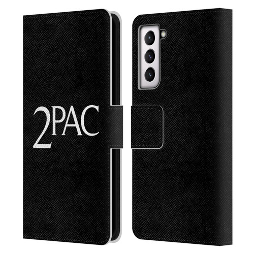 Tupac Shakur Logos Serif Leather Book Wallet Case Cover For Samsung Galaxy S21 5G