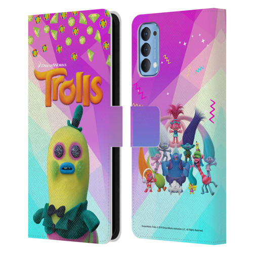 Trolls Snack Pack Mr. Dinkles Leather Book Wallet Case Cover For OPPO Reno 4 5G