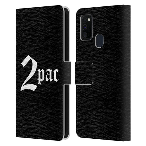 Tupac Shakur Logos Old English Leather Book Wallet Case Cover For Samsung Galaxy M30s (2019)/M21 (2020)