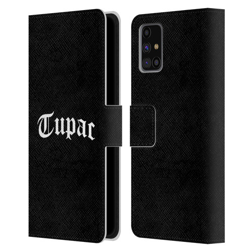 Tupac Shakur Logos Old English 2 Leather Book Wallet Case Cover For Samsung Galaxy M31s (2020)