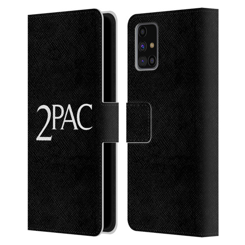 Tupac Shakur Logos Serif Leather Book Wallet Case Cover For Samsung Galaxy M31s (2020)