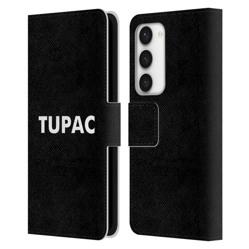 Tupac Shakur Logos Sans Serif Leather Book Wallet Case Cover For Samsung Galaxy S23 5G