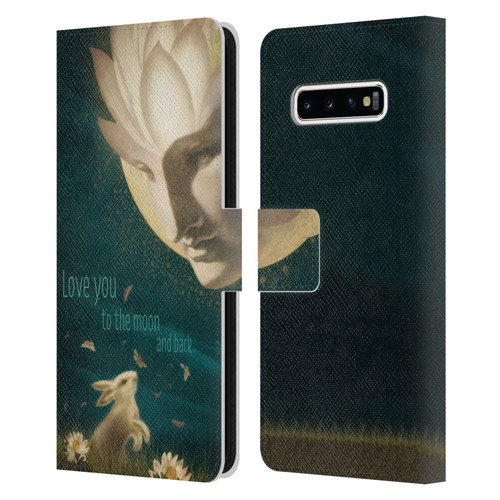 Duirwaigh God Moon Leather Book Wallet Case Cover For Samsung Galaxy S10+ / S10 Plus