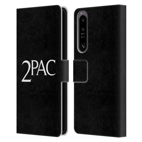 Tupac Shakur Logos Serif Leather Book Wallet Case Cover For Sony Xperia 1 IV