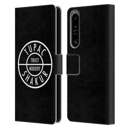 Tupac Shakur Logos Trust Nobody Leather Book Wallet Case Cover For Sony Xperia 1 IV