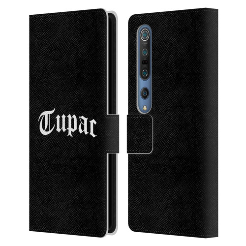Tupac Shakur Logos Old English 2 Leather Book Wallet Case Cover For Xiaomi Mi 10 5G / Mi 10 Pro 5G