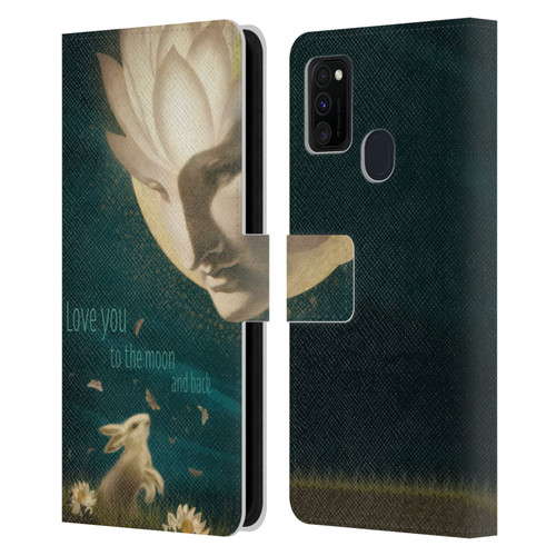 Duirwaigh God Moon Leather Book Wallet Case Cover For Samsung Galaxy M30s (2019)/M21 (2020)