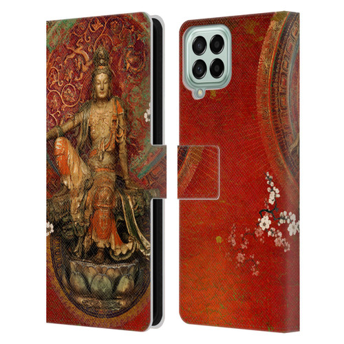 Duirwaigh God Quan Yin Leather Book Wallet Case Cover For Samsung Galaxy M33 (2022)