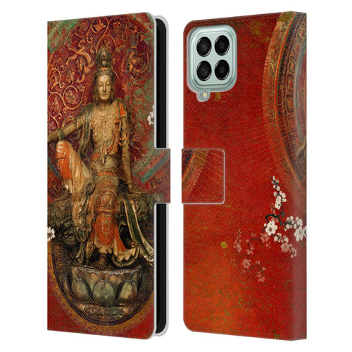 Duirwaigh God Quan Yin Leather Book Wallet Case Cover For Samsung Galaxy M53 (2022)