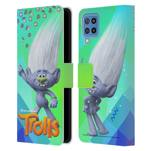 Trolls Snack Pack Guy Diamond Leather Book Wallet Case Cover For Samsung Galaxy F22 (2021)