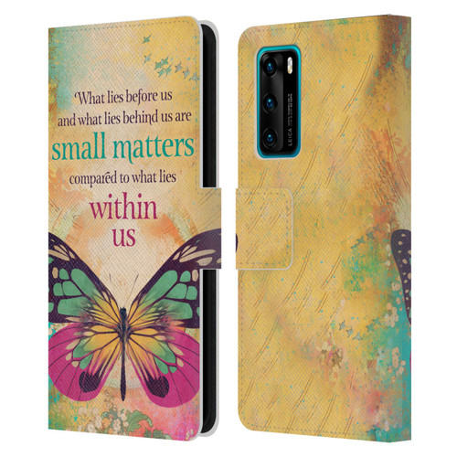 Duirwaigh Insects Butterfly 2 Leather Book Wallet Case Cover For Huawei P40 5G