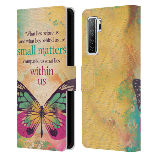 Duirwaigh Insects Butterfly 2 Leather Book Wallet Case Cover For Huawei Nova 7 SE/P40 Lite 5G