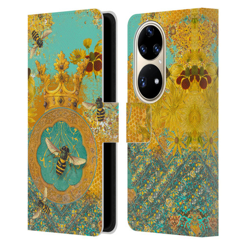 Duirwaigh Insects Bee Leather Book Wallet Case Cover For Huawei P50 Pro