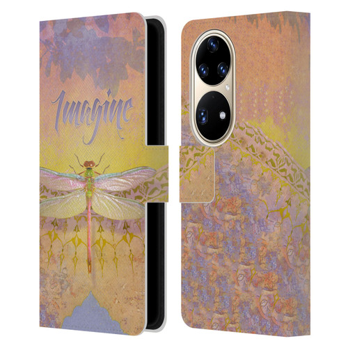Duirwaigh Insects Dragonfly 2 Leather Book Wallet Case Cover For Huawei P50 Pro