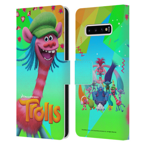 Trolls Snack Pack Cooper Leather Book Wallet Case Cover For Samsung Galaxy S10+ / S10 Plus