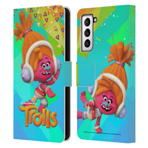 Trolls Snack Pack DJ Suki Leather Book Wallet Case Cover For Samsung Galaxy S21 5G