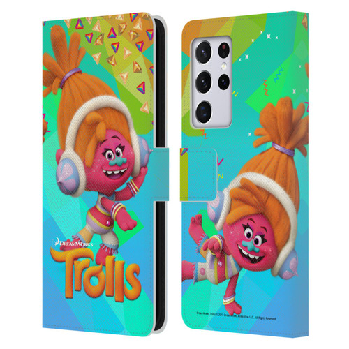 Trolls Snack Pack DJ Suki Leather Book Wallet Case Cover For Samsung Galaxy S21 Ultra 5G