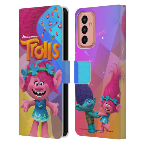 Trolls Snack Pack Poppy Leather Book Wallet Case Cover For Samsung Galaxy M13 (2022)