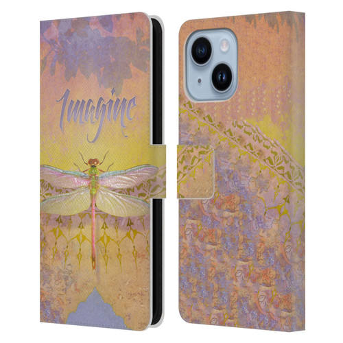 Duirwaigh Insects Dragonfly 2 Leather Book Wallet Case Cover For Apple iPhone 14 Plus