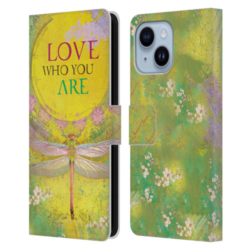 Duirwaigh Insects Dragonfly 3 Leather Book Wallet Case Cover For Apple iPhone 14 Plus