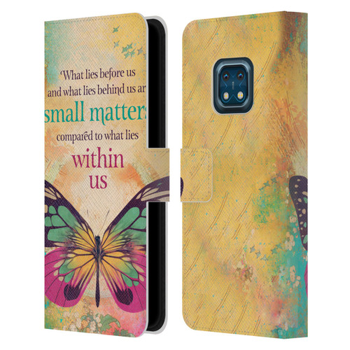 Duirwaigh Insects Butterfly 2 Leather Book Wallet Case Cover For Nokia XR20