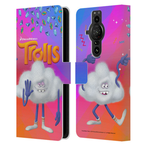 Trolls Snack Pack Cloud Guy Leather Book Wallet Case Cover For Sony Xperia Pro-I