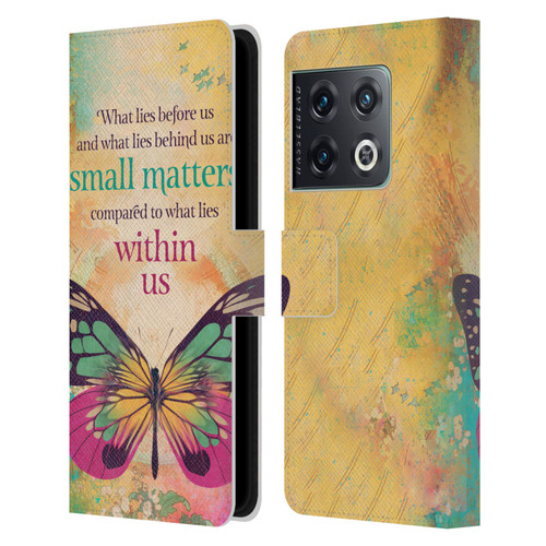 Duirwaigh Insects Butterfly 2 Leather Book Wallet Case Cover For OnePlus 10 Pro