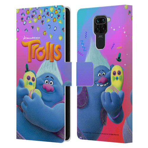 Trolls Snack Pack Biggie & Mr. Dinkles Leather Book Wallet Case Cover For Xiaomi Redmi Note 9 / Redmi 10X 4G