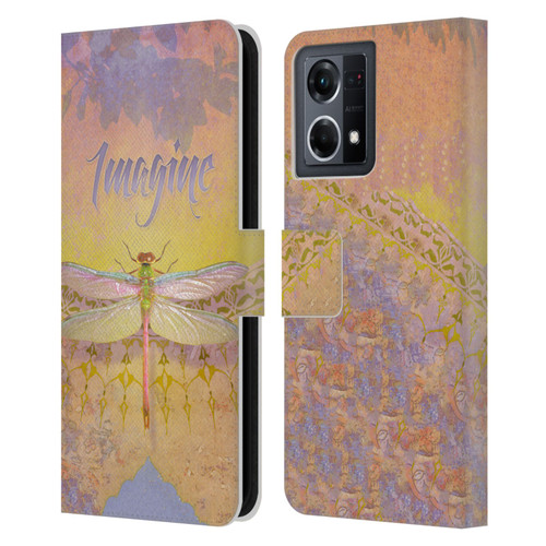 Duirwaigh Insects Dragonfly 2 Leather Book Wallet Case Cover For OPPO Reno8 4G
