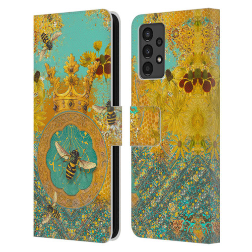 Duirwaigh Insects Bee Leather Book Wallet Case Cover For Samsung Galaxy A13 (2022)