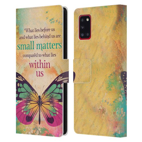Duirwaigh Insects Butterfly 2 Leather Book Wallet Case Cover For Samsung Galaxy A31 (2020)