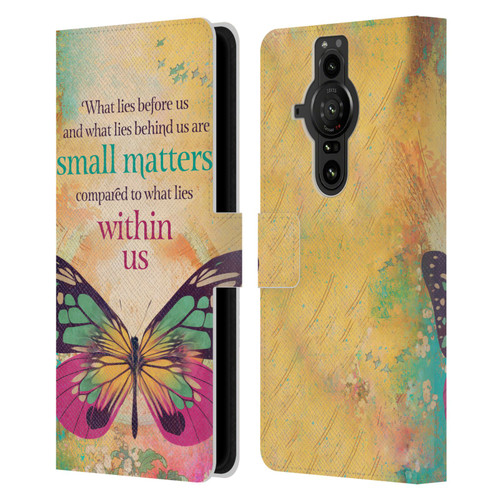 Duirwaigh Insects Butterfly 2 Leather Book Wallet Case Cover For Sony Xperia Pro-I