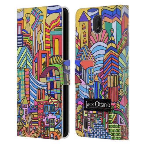 Jack Ottanio Art Boston City Leather Book Wallet Case Cover For Nokia C01 Plus/C1 2nd Edition