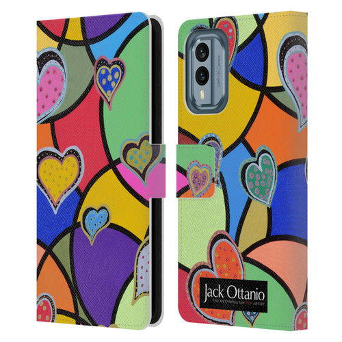 Jack Ottanio Art Hearts Of Diamonds Leather Book Wallet Case Cover For Nokia X30