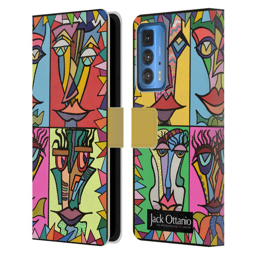 Jack Ottanio Art Six Krolls Leather Book Wallet Case Cover For Motorola Edge 20 Pro