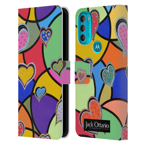 Jack Ottanio Art Hearts Of Diamonds Leather Book Wallet Case Cover For Motorola Moto G71 5G