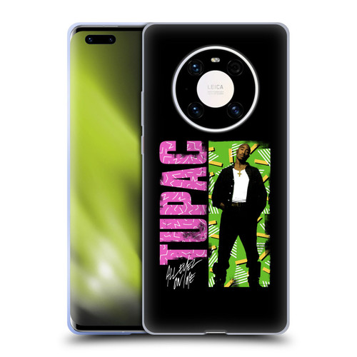 Tupac Shakur Key Art Distressed Look Soft Gel Case for Huawei Mate 40 Pro 5G